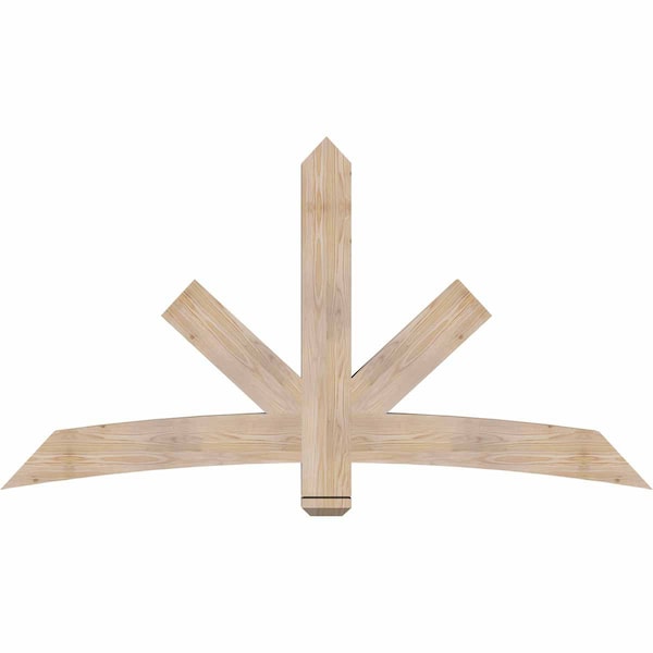 Ekena Millwork Alberta Smooth Timber Gable Bracket, Douglas Fir, 72"W x 39"H x 3 1/2"D x 5 1/2"F, 13/12 Pitch GBW072X39X0406ALB00SDF - main